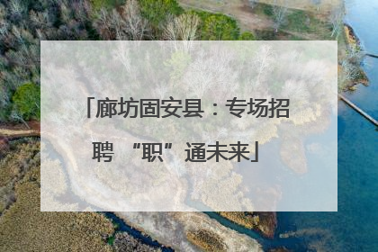 廊坊固安县：专场招聘 “职”通未来