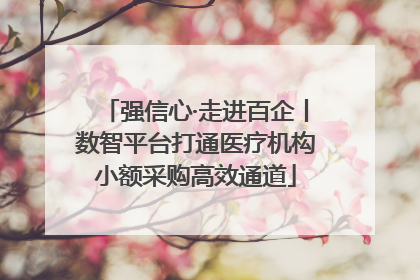 强信心·走进百企丨数智平台打通医疗机构小额采购高效通道