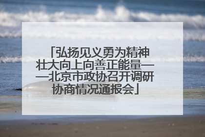 弘扬见义勇为精神 壮大向上向善正能量——北京市政协召开调研协商情况通报会