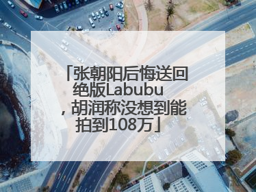 张朝阳后悔送回绝版Labubu，胡润称没想到能拍到108万