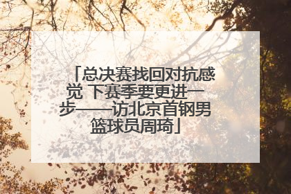 总决赛找回对抗感觉 下赛季要更进一步——访北京首钢男篮球员周琦