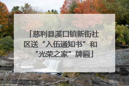 慈利县溪口镇新街社区送“入伍通知书”和“光荣之家”牌匾