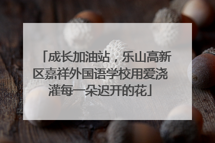 成长加油站，乐山高新区嘉祥外国语学校用爱浇灌每一朵迟开的花