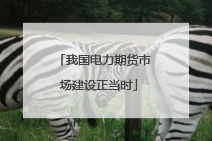 我国电力期货市场建设正当时