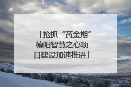 抢抓“黄金期” 德阳智慧之心项目建设加速推进