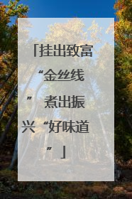 挂出致富 “金丝线” 煮出振兴“好味道”