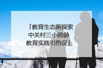 教育生态新探索 中关村三小跨龄教育实践引热议