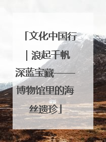 文化中国行｜浪起千帆 深蓝宝藏——博物馆里的海丝遗珍