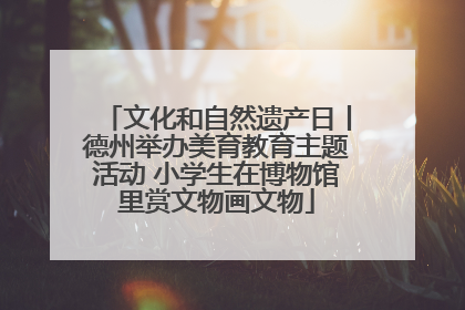 文化和自然遗产日丨德州举办美育教育主题活动 小学生在博物馆里赏文物画文物