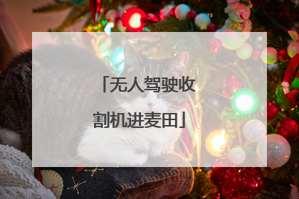无人驾驶收割机进麦田