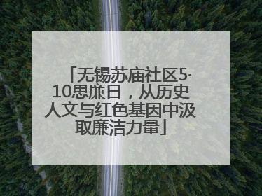 无锡苏庙社区5·10思廉日，从历史人文与红色基因中汲取廉洁力量