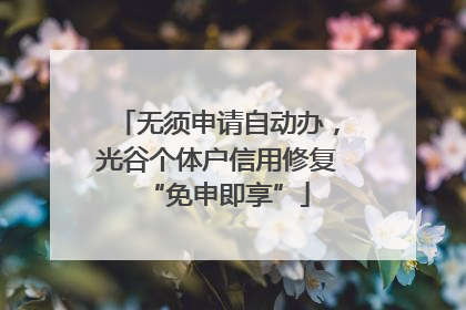 无须申请自动办，光谷个体户信用修复“免申即享”