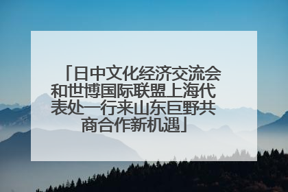 日中文化经济交流会和世博国际联盟上海代表处一行来山东巨野共商合作新机遇