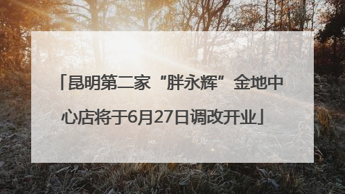 昆明第二家“胖永辉”金地中心店将于6月27日调改开业