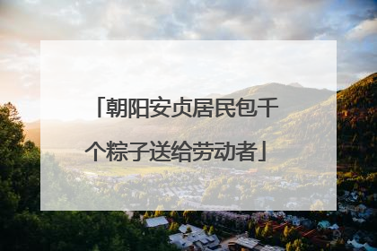 朝阳安贞居民包千个粽子送给劳动者