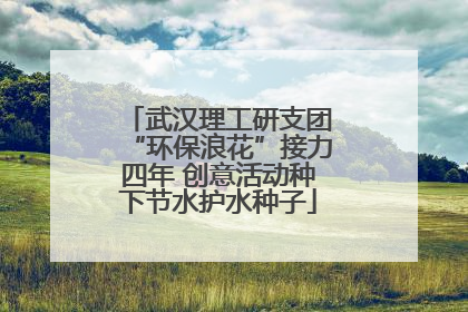 武汉理工研支团“环保浪花”接力四年 创意活动种下节水护水种子