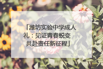 潍坊实验中学成人礼：见证青春蜕变 共赴责任新征程