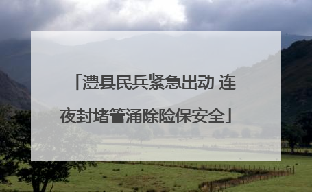 澧县民兵紧急出动 连夜封堵管涌除险保安全