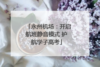 永州机场：开启航班静音模式 护航学子高考