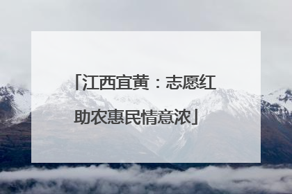 江西宜黄：志愿红助农惠民情意浓
