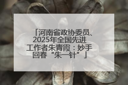 河南省政协委员、2025年全国先进工作者朱青霞：妙手回春“朱一针”