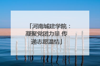 河南城建学院：凝聚党团力量 传递志愿温情