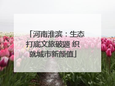 河南淮滨：生态打底文旅破题 织就城市新颜值