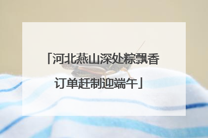 河北燕山深处粽飘香 订单赶制迎端午
