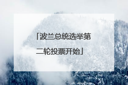 波兰总统选举第二轮投票开始