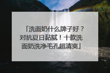洗面奶什么牌子好？对抗夏日黏腻！十款洗面奶洗净毛孔超清爽