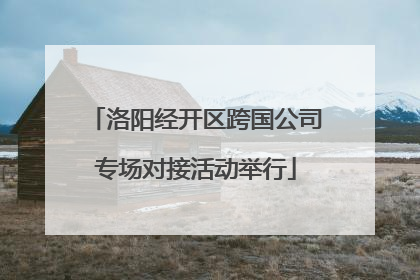 洛阳经开区跨国公司专场对接活动举行