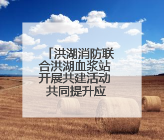 洪湖消防联合洪湖血浆站开展共建活动 共同提升应急处置能力