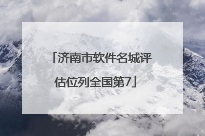济南市软件名城评估位列全国第7