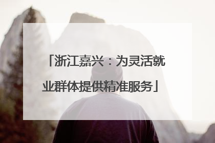 浙江嘉兴：为灵活就业群体提供精准服务