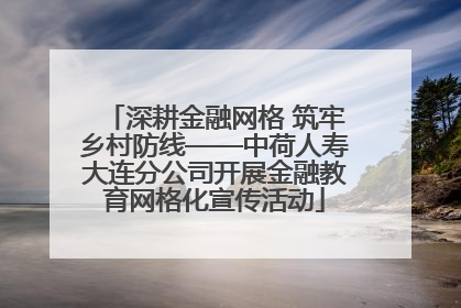 深耕金融网格 筑牢乡村防线——中荷人寿大连分公司开展金融教育网格化宣传活动