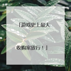游戏史上最大收购案放行！