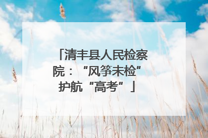 清丰县人民检察院：“风筝未检”护航“高考”