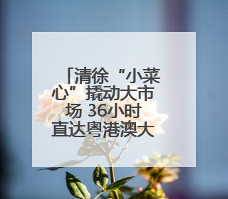 清徐“小菜心”撬动大市场 36小时直达粤港澳大湾区