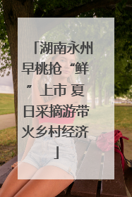 湖南永州早桃抢“鲜”上市 夏日采摘游带火乡村经济
