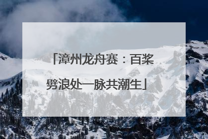 漳州龙舟赛：百桨劈浪处一脉共潮生