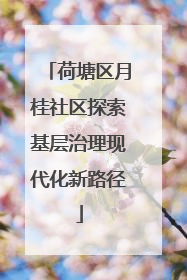 荷塘区月桂社区探索基层治理现代化新路径