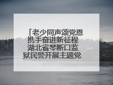 老少同声颂党恩 携手奋进新征程 湖北省琴断口监狱民警开展主题党日活动