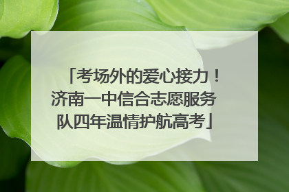 考场外的爱心接力！济南一中信合志愿服务队四年温情护航高考