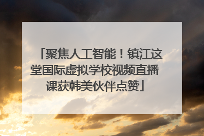 聚焦人工智能！镇江这堂国际虚拟学校视频直播课获韩美伙伴点赞