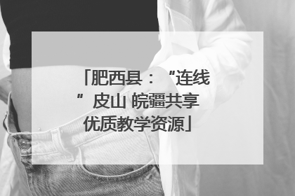 肥西县：“连线”皮山 皖疆共享优质教学资源