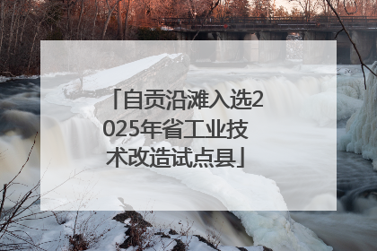自贡沿滩入选2025年省工业技术改造试点县