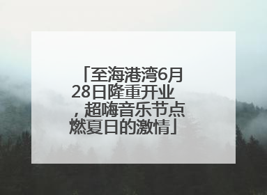 至海港湾6月28日隆重开业，超嗨音乐节点燃夏日的激情