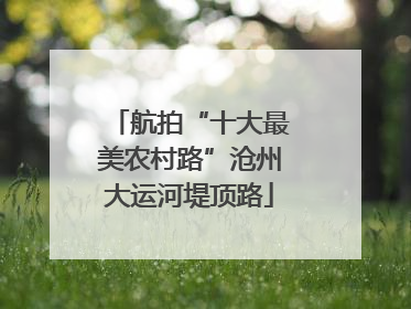 航拍“十大最美农村路”沧州大运河堤顶路