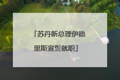 苏丹新总理伊德里斯宣誓就职