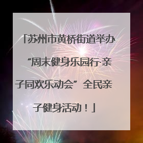 苏州市黄桥街道举办“周末健身乐园行·亲子同欢乐动会”全民亲子健身活动！